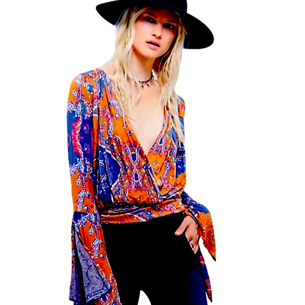 Fiona's Wrap Top in Golden Combo
Free People Size S/P